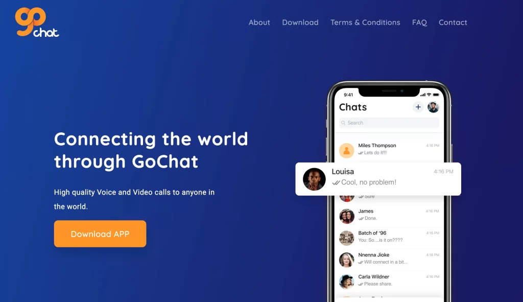 Launch of the free video chat application GoChat Messenger in the UAE